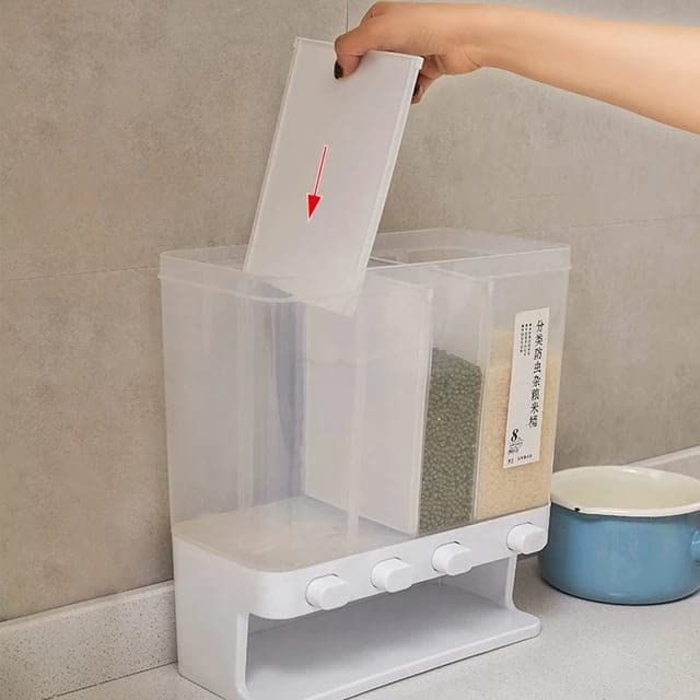 4 Bölmeli Akarlı Bakliyat Kutusu