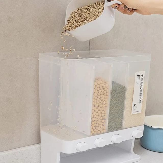 4 Bölmeli Akarlı Bakliyat Kutusu