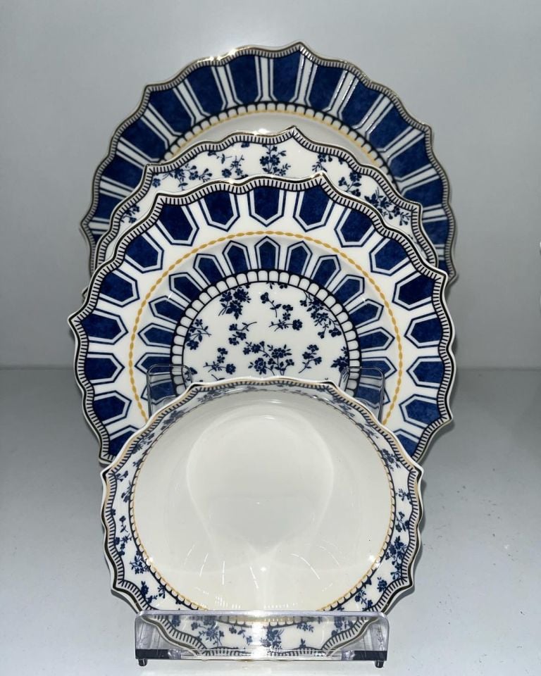 Blue 24 Parça Yemek Takımı