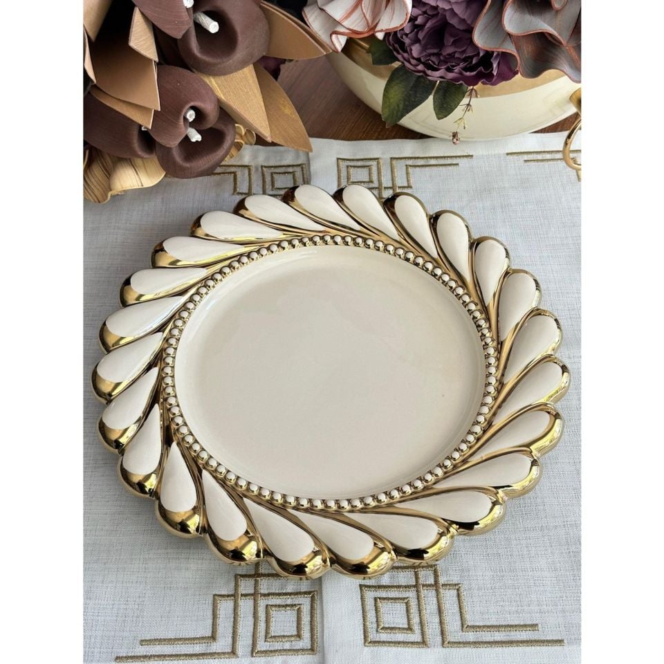 PİNK&MORE CLOVER YUVARLAK SUNUM TABAK