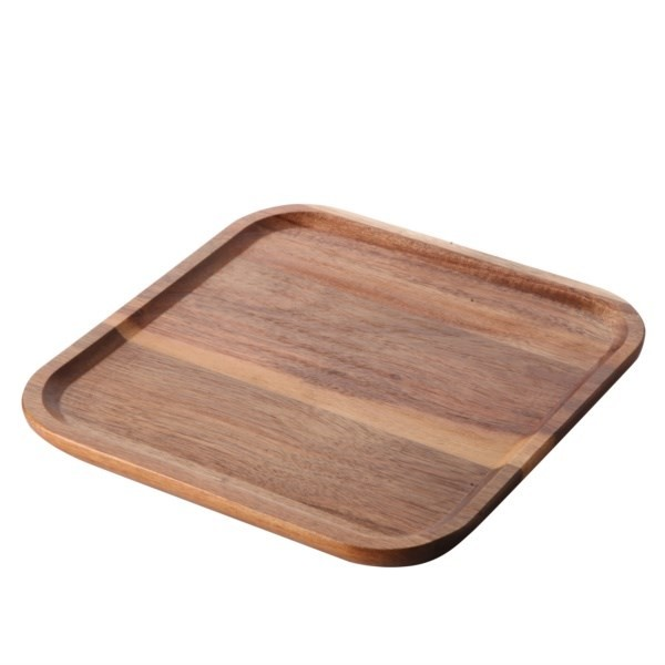 Balsa Akasya Kare Sunum Tabağı 25 Cm