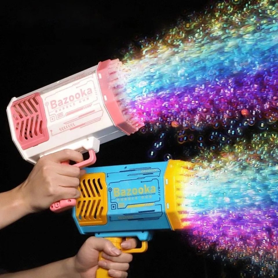 69 HOLES ŞARJLI RENKLİ IŞIKLI BUBBLE GUN