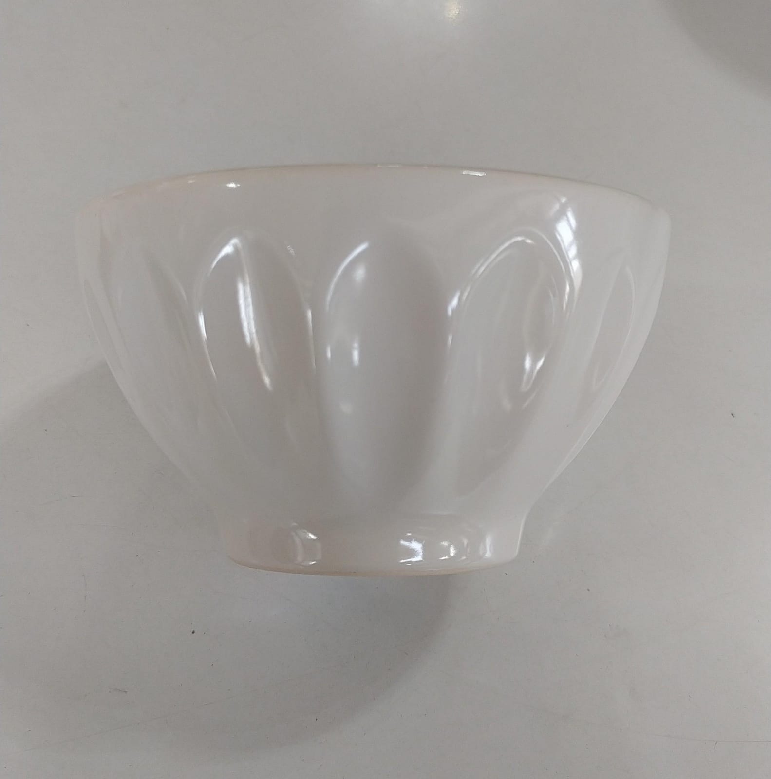 Keramika Badem Rolyefli 12cm Krem 1 Adet