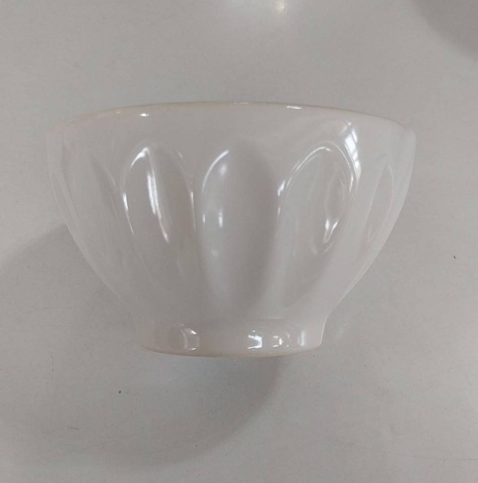 Keramika Badem Rolyefli 12cm Krem 1 Adet
