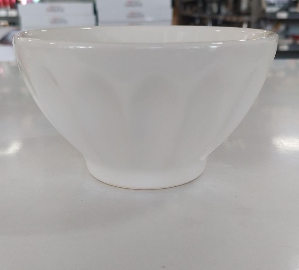 Keramika Badem Rolyefli 12cm Krem 1 Adet