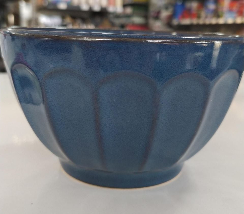 Keramika Kase Parion 14cm Reaktif Artistik Lacivert