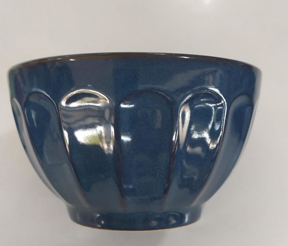 Keramika Kase Parion 14cm Reaktif Artistik Lacivert