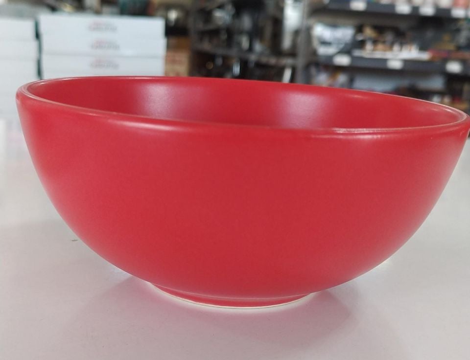 Keramika Kase 14cm Mat Kırmızı 1 Adet