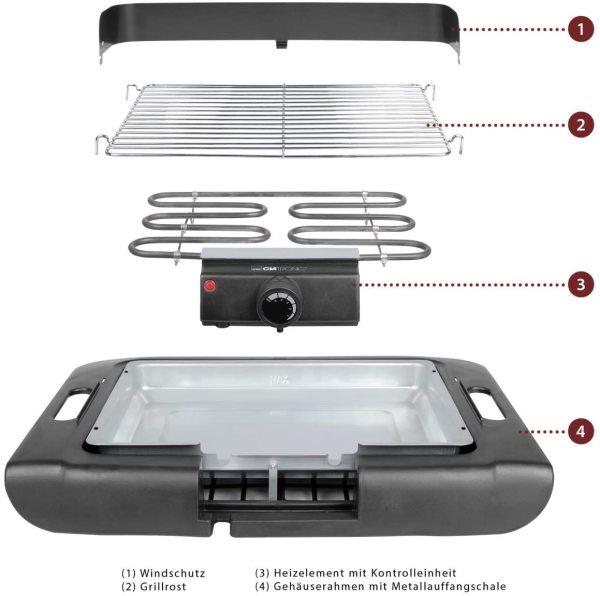 Clatronic BQ 3507 Barbekü Grill Standsız