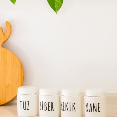 Mien Porselen 4’lü Baharat Seti