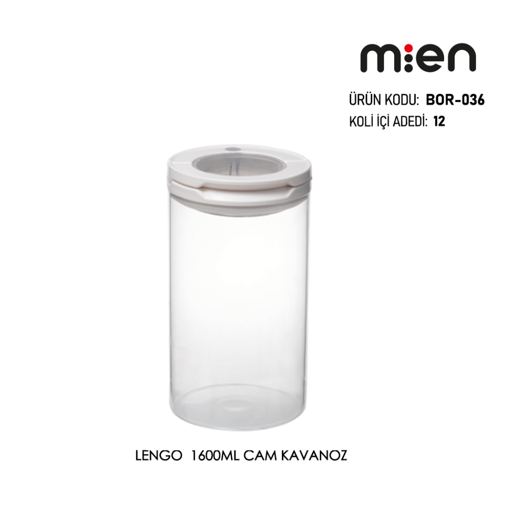 Mien Lengo 1600ML Cam Kavanoz