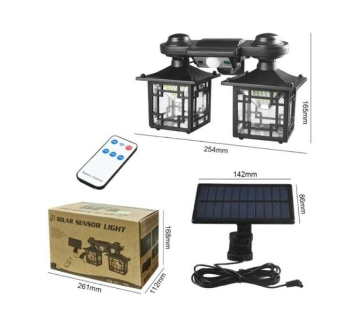 SOLAR LAMBA 192 LED DEKORATİF DUVAR LAMBASI SENSÖRÜ