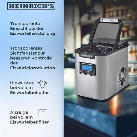 Heinrich’s  LCD Ekranlı Otomatik Buz Yapma Makinesi (150 W)