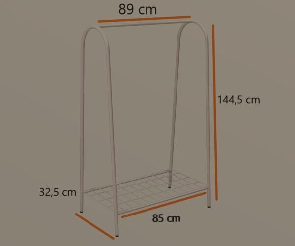 Elit 1 Tek Raflı Metal Askılık