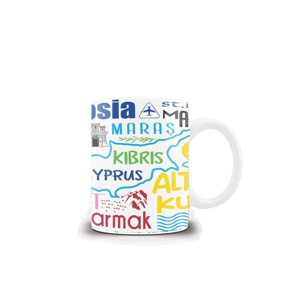 Kıbrıs Yazılı Kupa Bardak