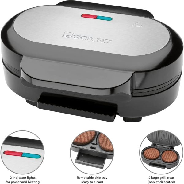 Clatronic HBM 3696 Hamburger Makinesi Siyah