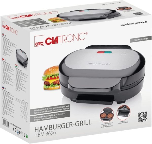 Clatronic HBM 3696 Hamburger Makinesi Siyah