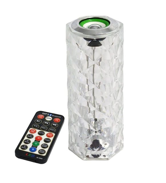 LED Bluetooth Hoparlör Uzaktan Kumandalı Kristal Lamba