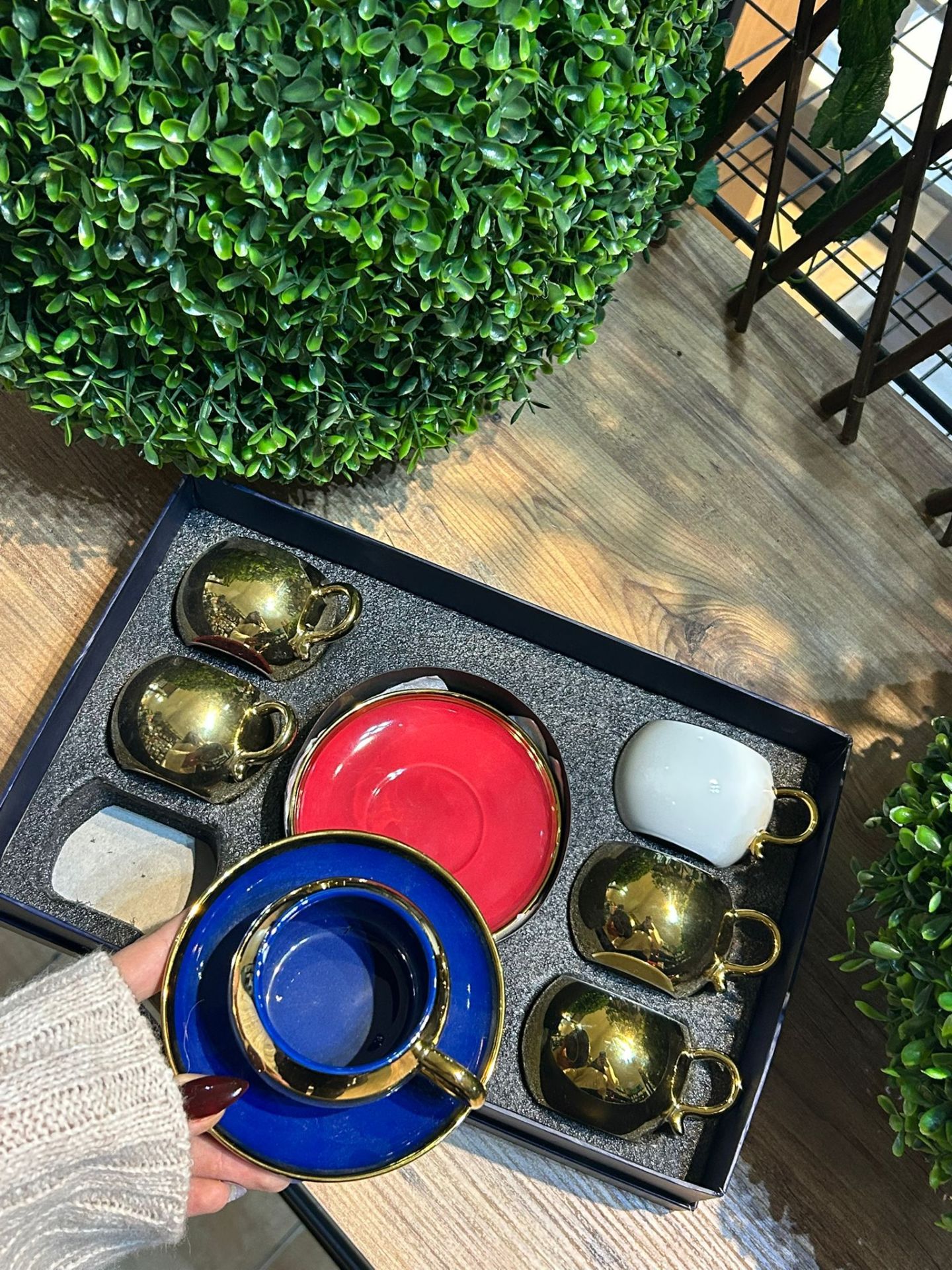 6’lı Kahve Fincan Seti Gold