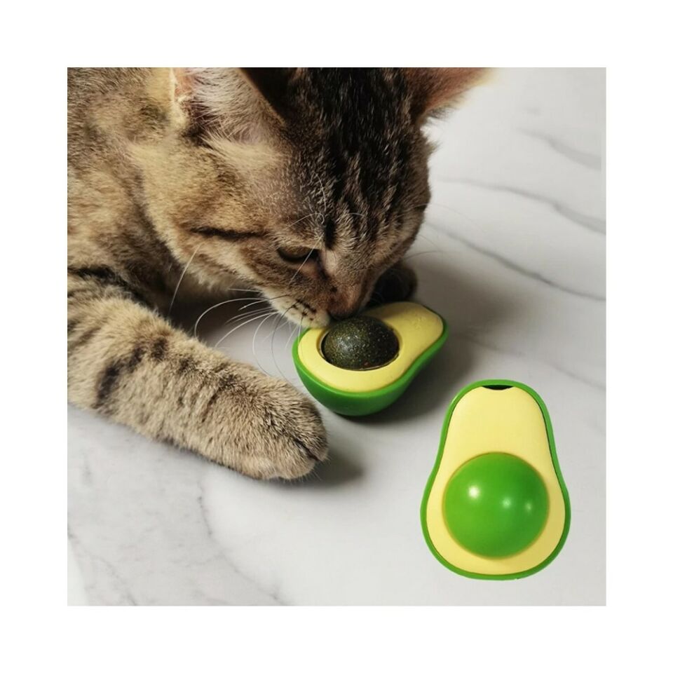 AVOKADO ŞEKİLLİ KEDİ YALAMA TOPU