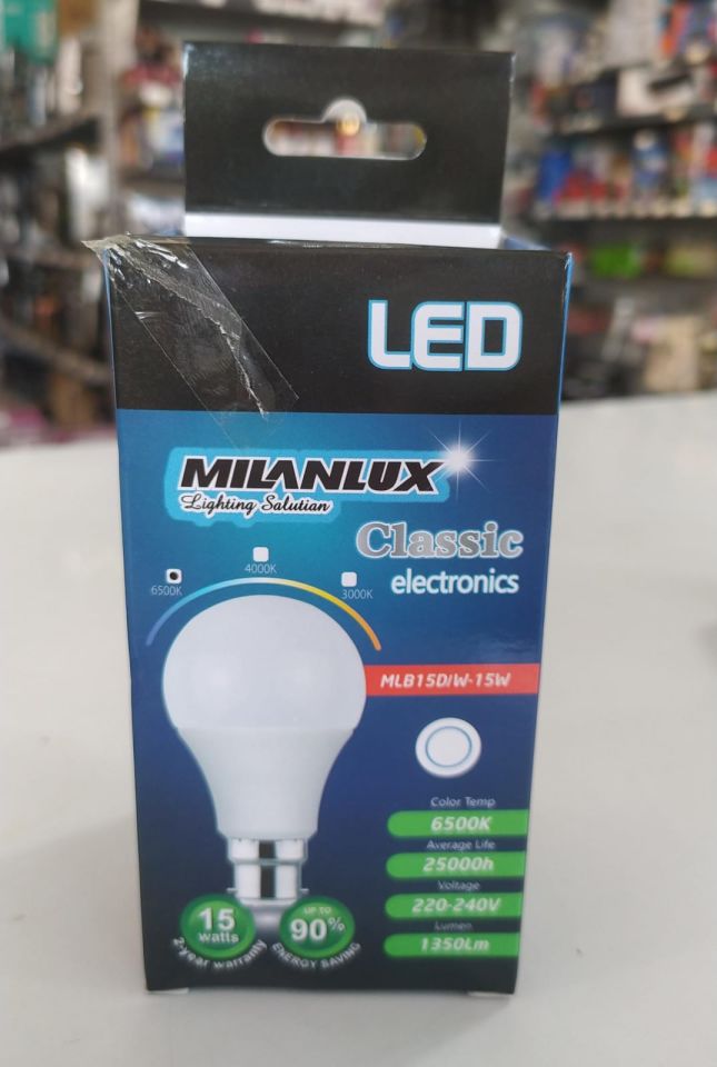 Milanlux 6500K 15W Ampul