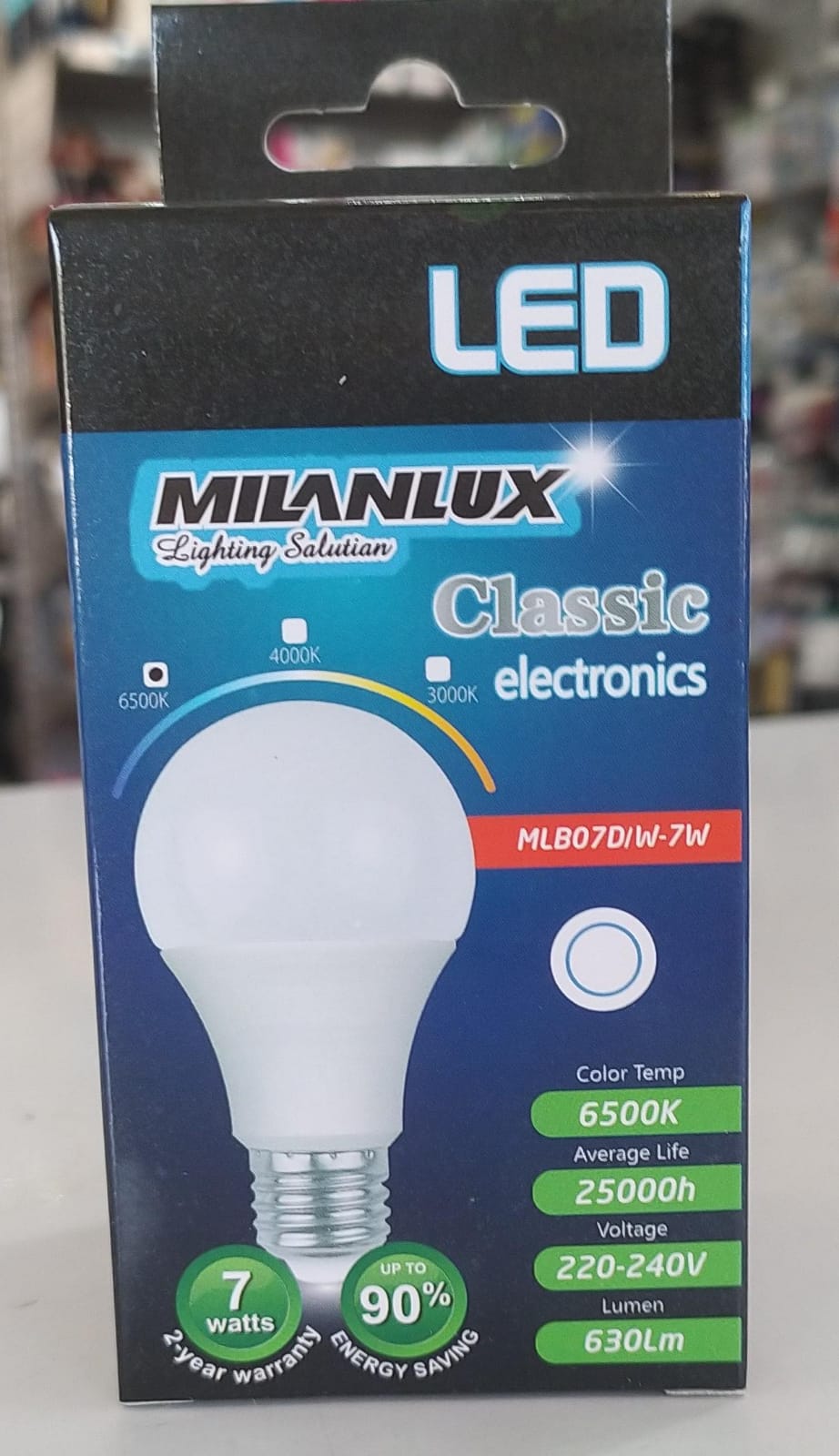 Milanlux MLB07D-W-7W Ampul