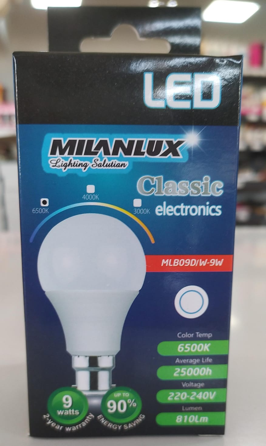 Milanlux MLB09D-W-9W Ampul
