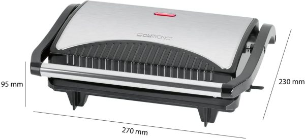 Clatronic Mg 3519 Profesyonel Çok Yönlü Izgara 700W, Gri