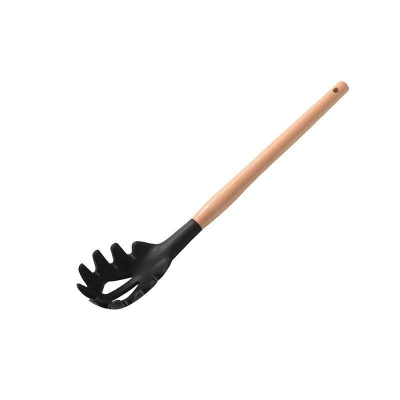 Mien Bambu Saplı Silikon Makarna Kepçesi