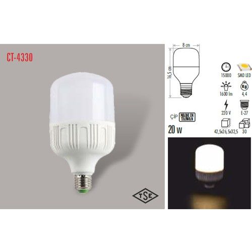 Cata CT-4330 18W/6500K LED Ampul (Beyaz)