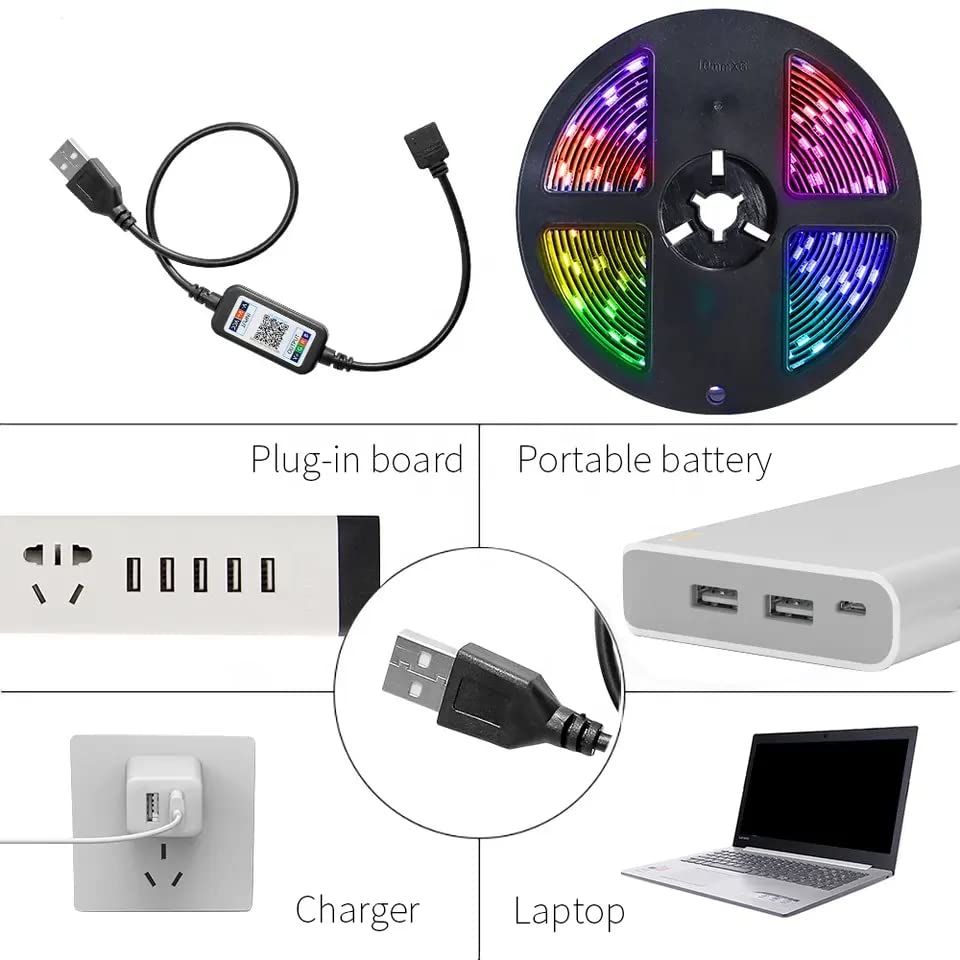 Uzaktan kumandalı TV için USB RGB  Şerit Led
