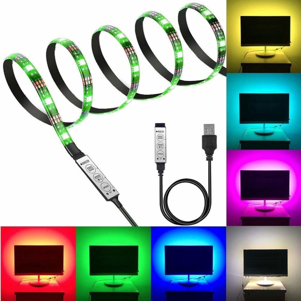 Uzaktan kumandalı TV için USB RGB  Şerit Led