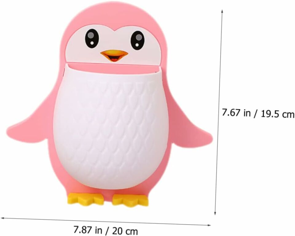 Penguen Yapışkanlı Diş Fırçası Tutucu