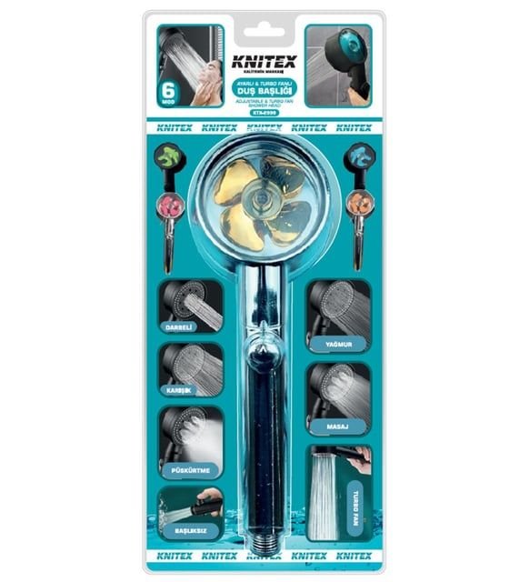 Knitex Turbo Pervaneli Duş Başlığı