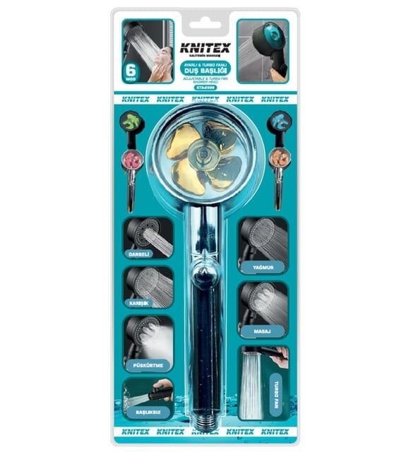 Knitex Turbo Pervaneli Duş Başlığı