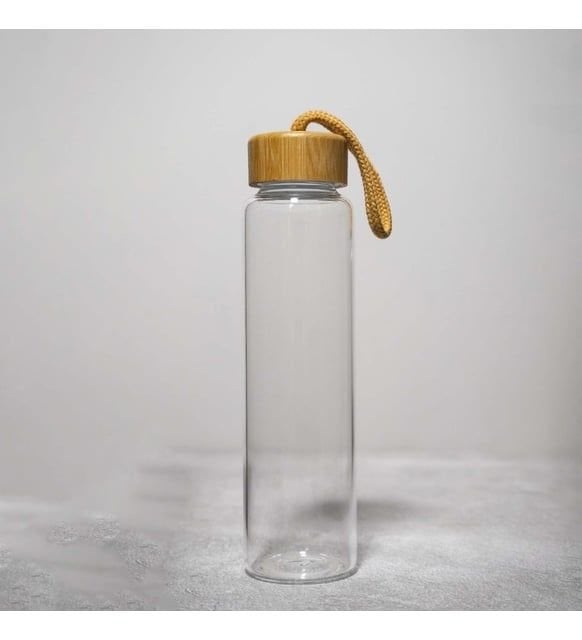 Bambu Kapaklı Cam Matara 500ml