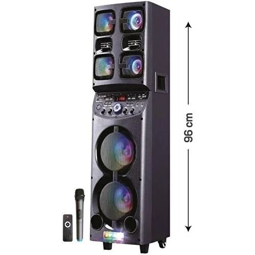 Sunix Mikrofonlu Kumandalı 96 cm Profesyonel Bataryalı Bluetooth Hoparlör Bts-82