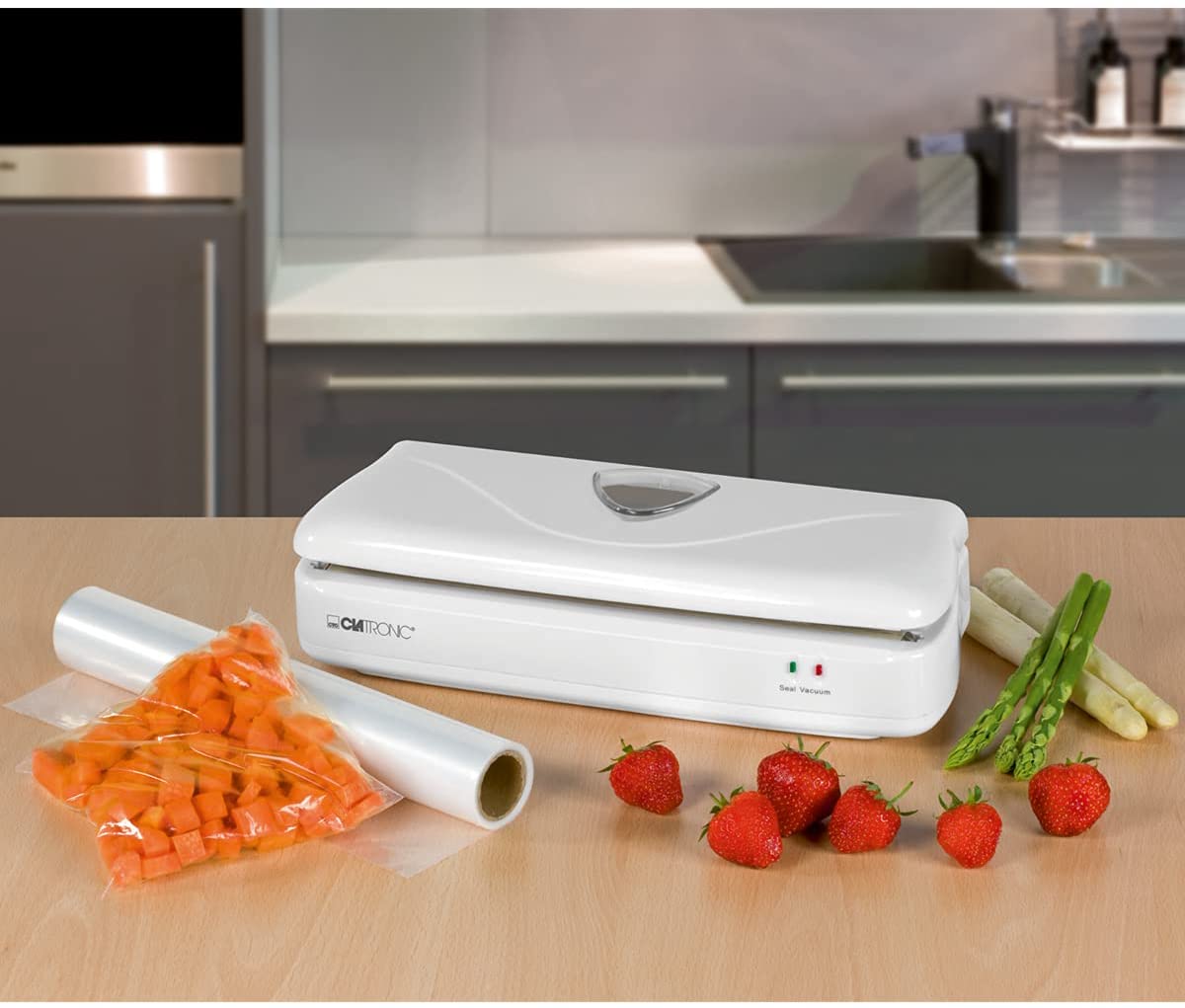 Clatronic FS-3261 Vakum Cihazı, Gıdalar Vakumlandığında 8 Kata Kadar Daha Uzun Süre Taze Kalır