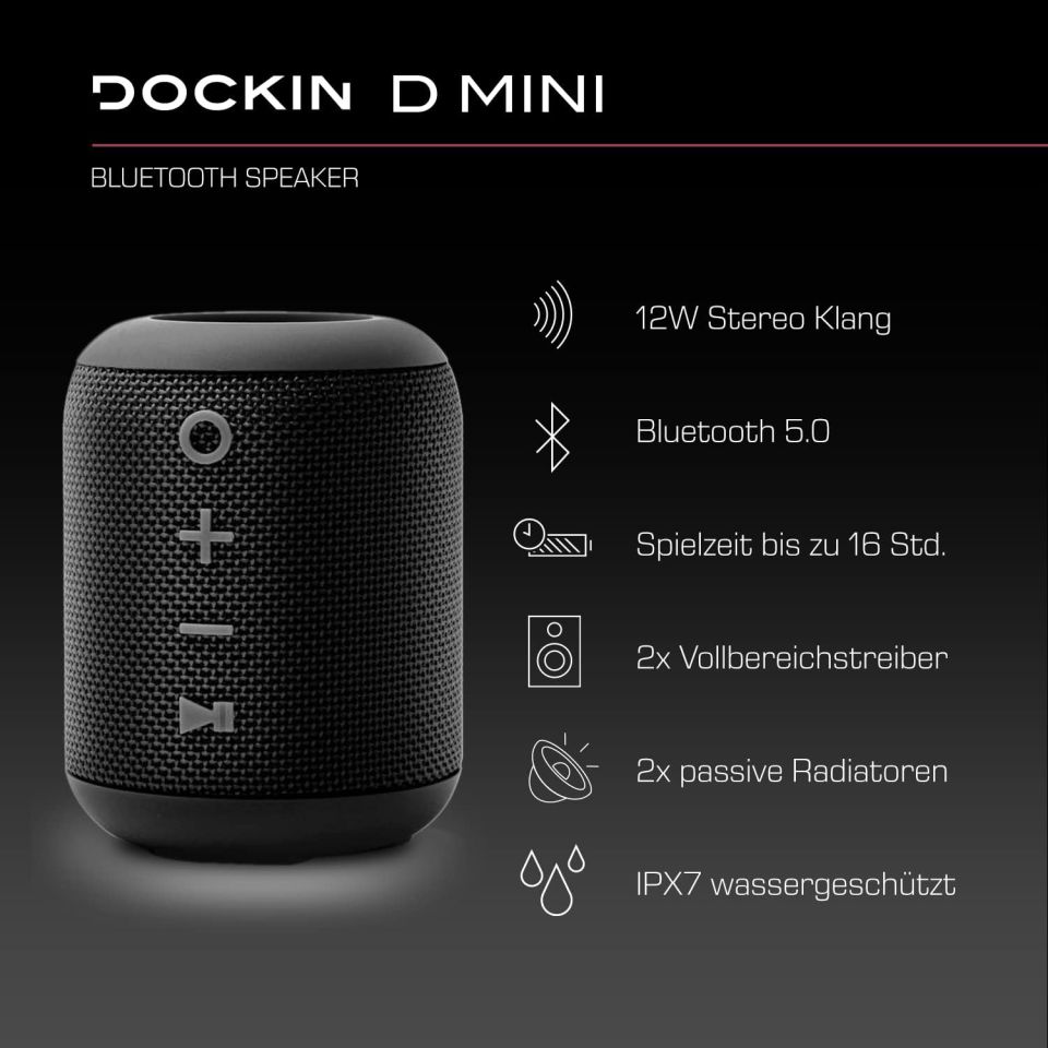 Mini Bluetooth Hoparlör, Mükemmel 360° Stereo Ses
