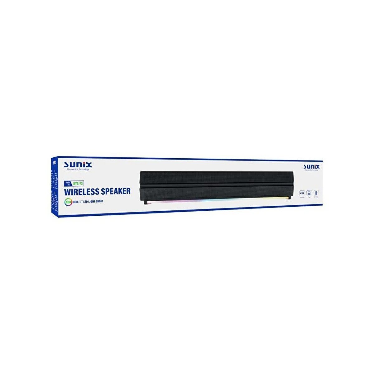 Sunix BTS-72 1200 mAh V5.2 RGB Led Işıklı Bluetooth Hoparlör