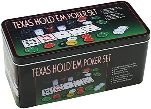 Metal Poker Seti, 200 Poker Cipsi, 2 Kapak, Ara Düğme, Küçük Kör, Büyük Kör, Oyun Mat